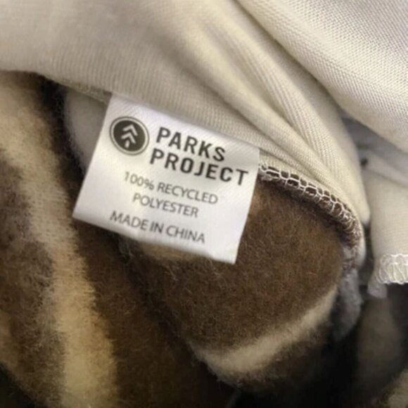 Parks Project Jogger Yellowstone Geyser High Pile Fleece Adult Sz M Brown NWOT - Picture 8 of 8